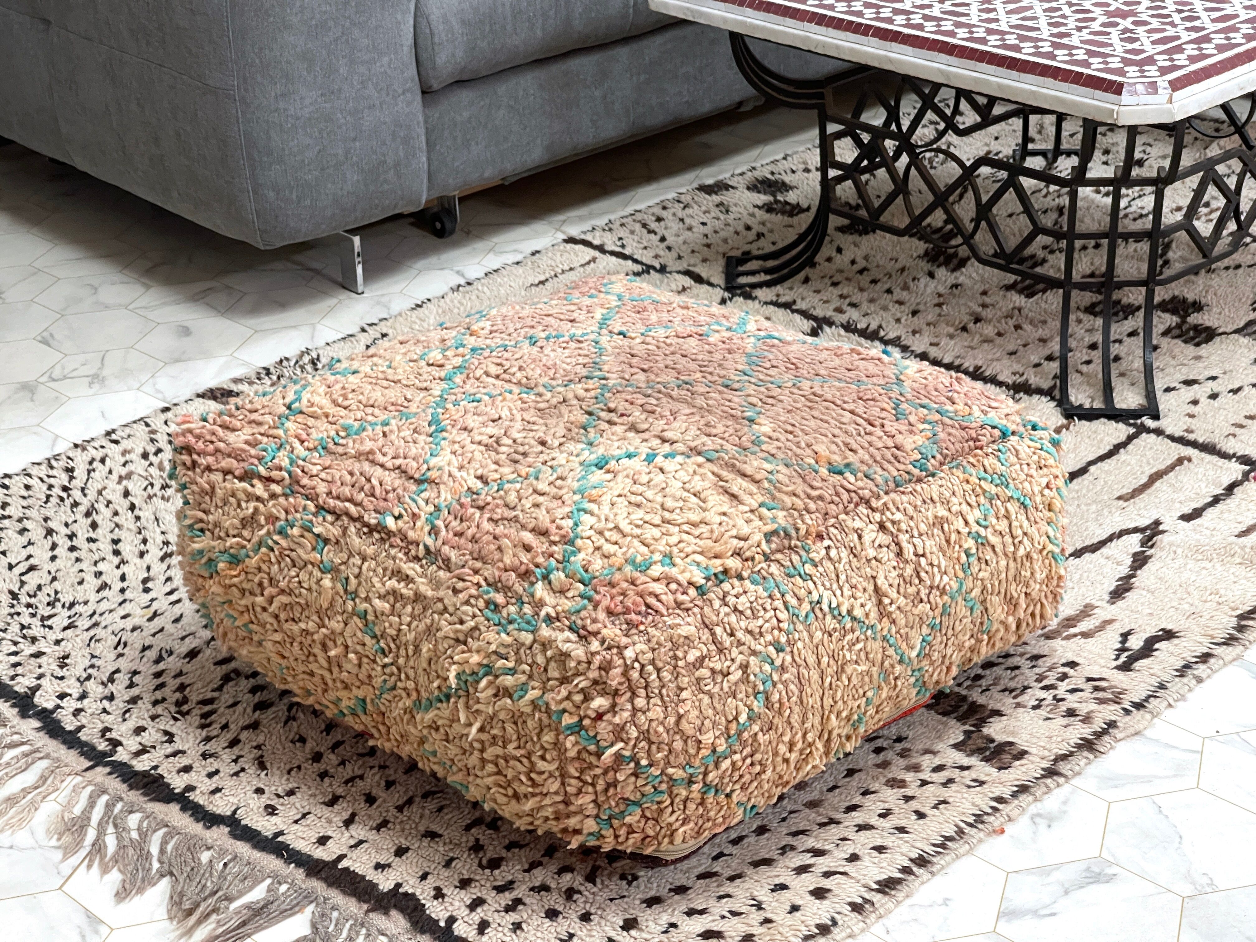 Moroccan kilim pouf