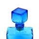 Blue rectangular glass carafe, 1960s