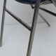 Chaise skaï bleu pliante pieds chromés