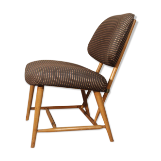 Scandinavian TeVe (TV) extra chair from the 1950s by designer Alf Svensson for Bra Bohag and manufactured by Ljungs Industrier in Malmo, Sweden