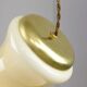 Mid-Century Italian Brass and Yellow Glass Pendant Lamp