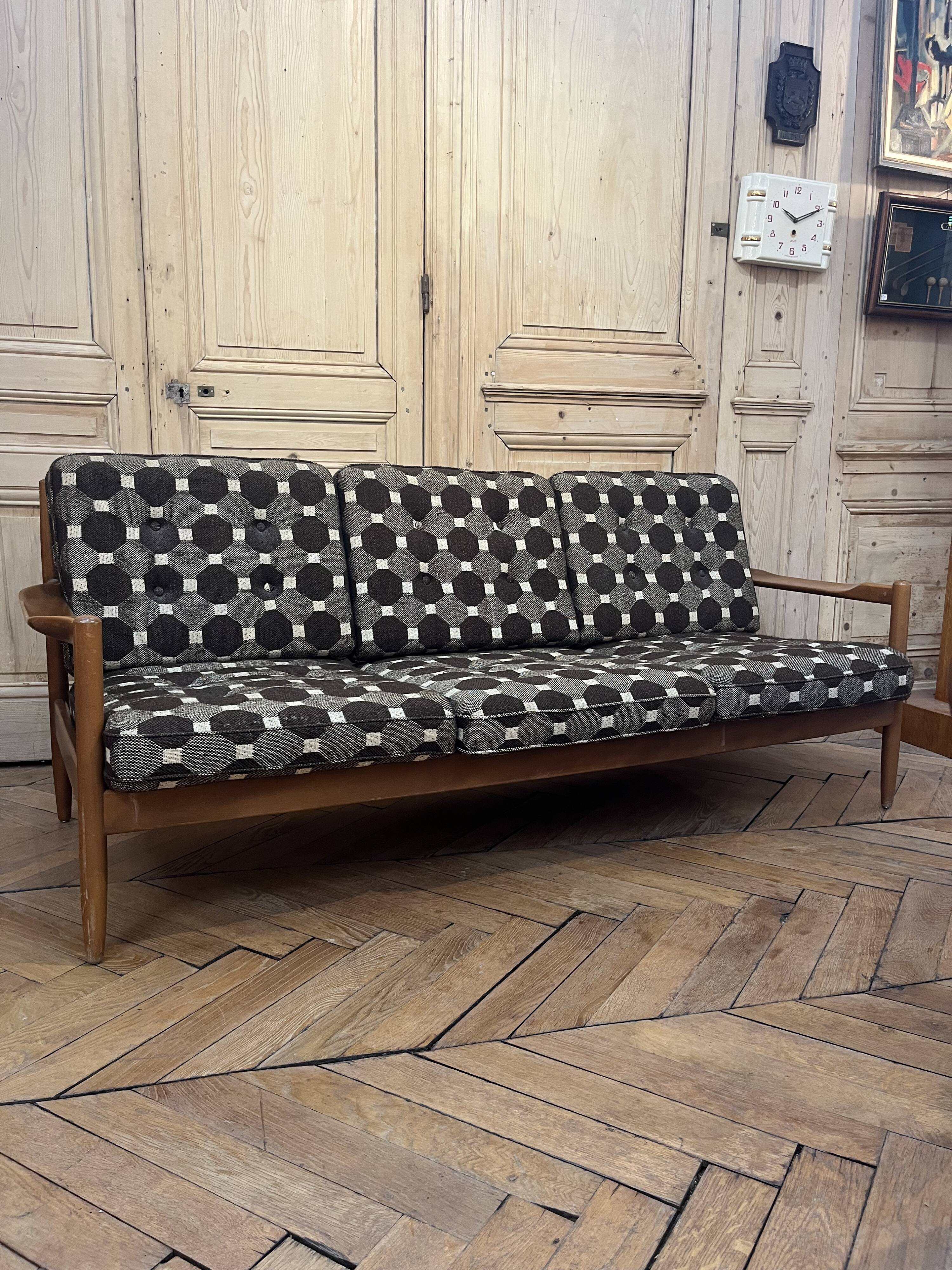 Scandinavian style 3-seater sofa