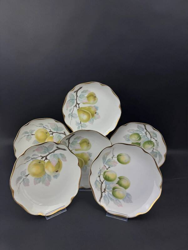 RC Bavaria 6 assiettes dessert fruits Auguste Viktoria