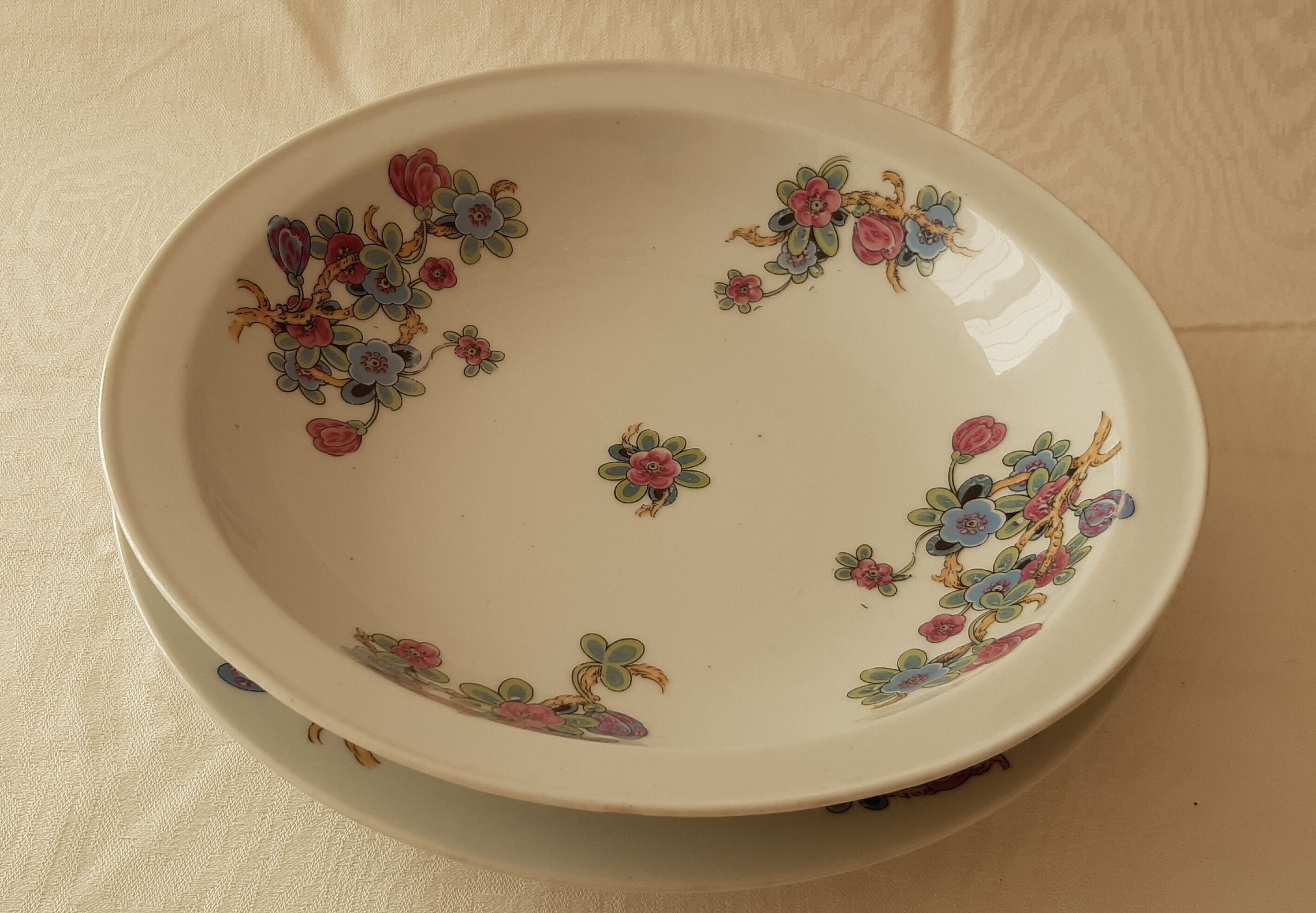 Two old dishes, Art Deco style décor