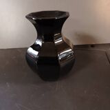 Black crystal vase