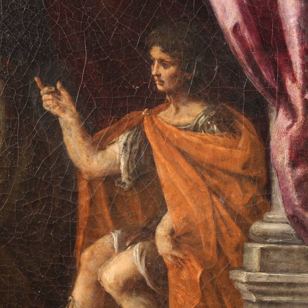 Antique Italian painting from the 17th century