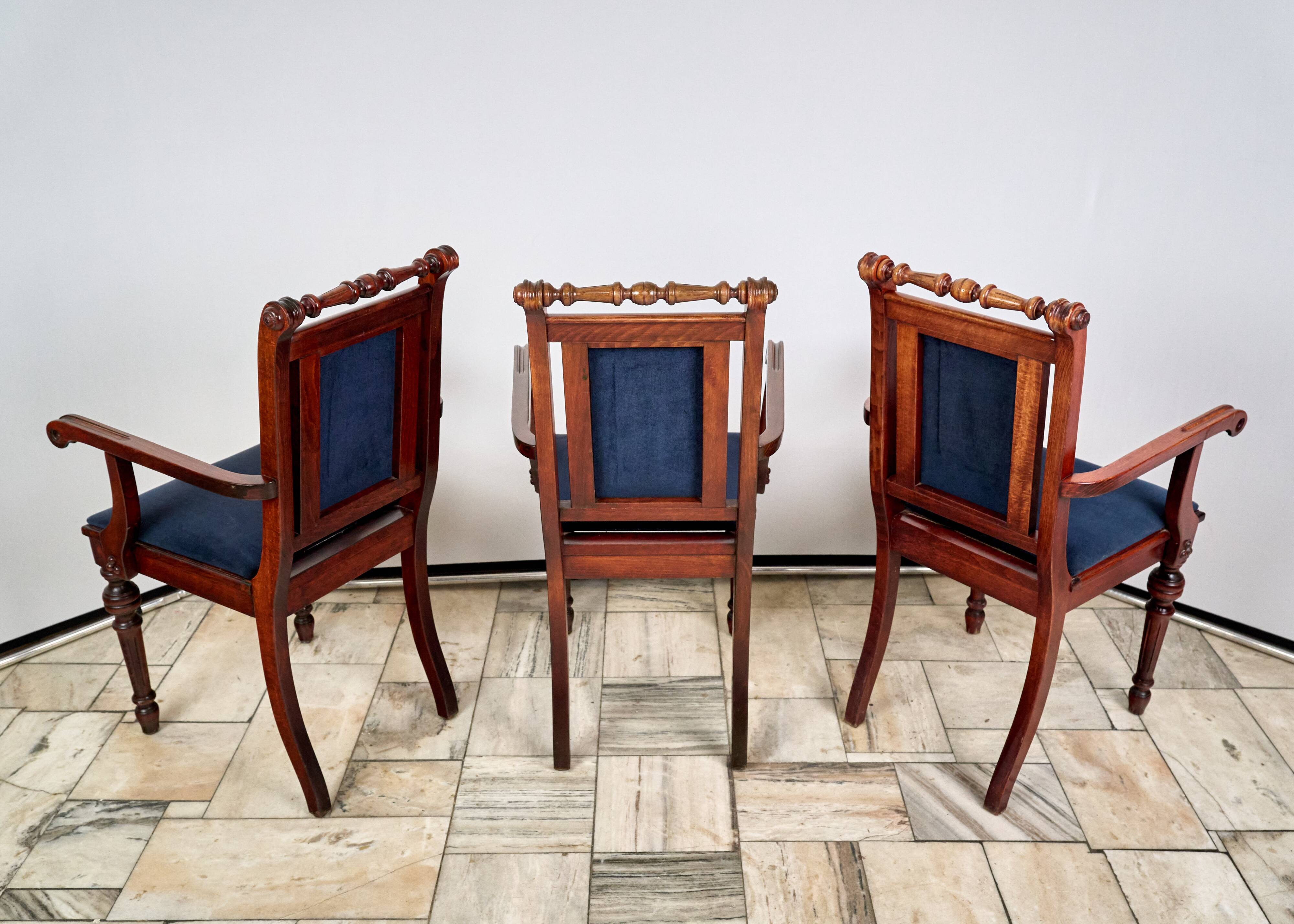 Set of 7 Eclectic Style Chairs FAMEG Radomsko, 1970s/80s