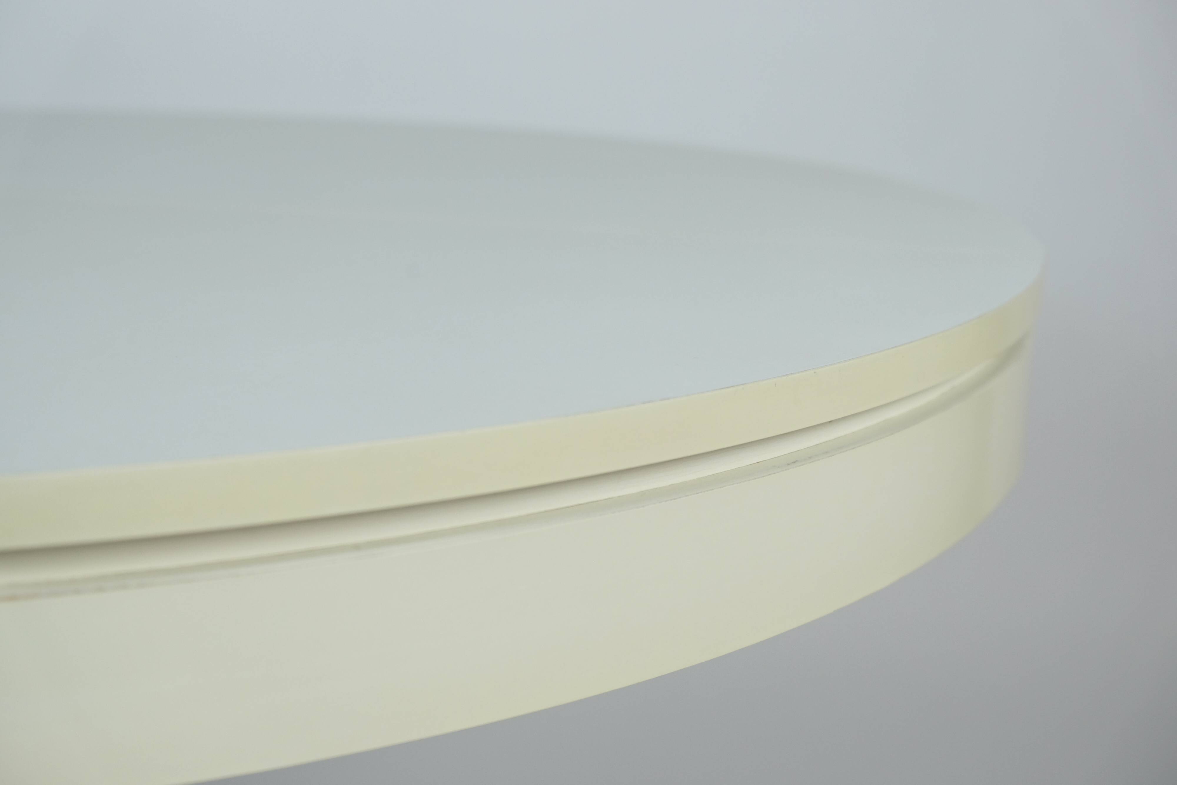 Vintage Dining Table Round Extandable 70s Space Age