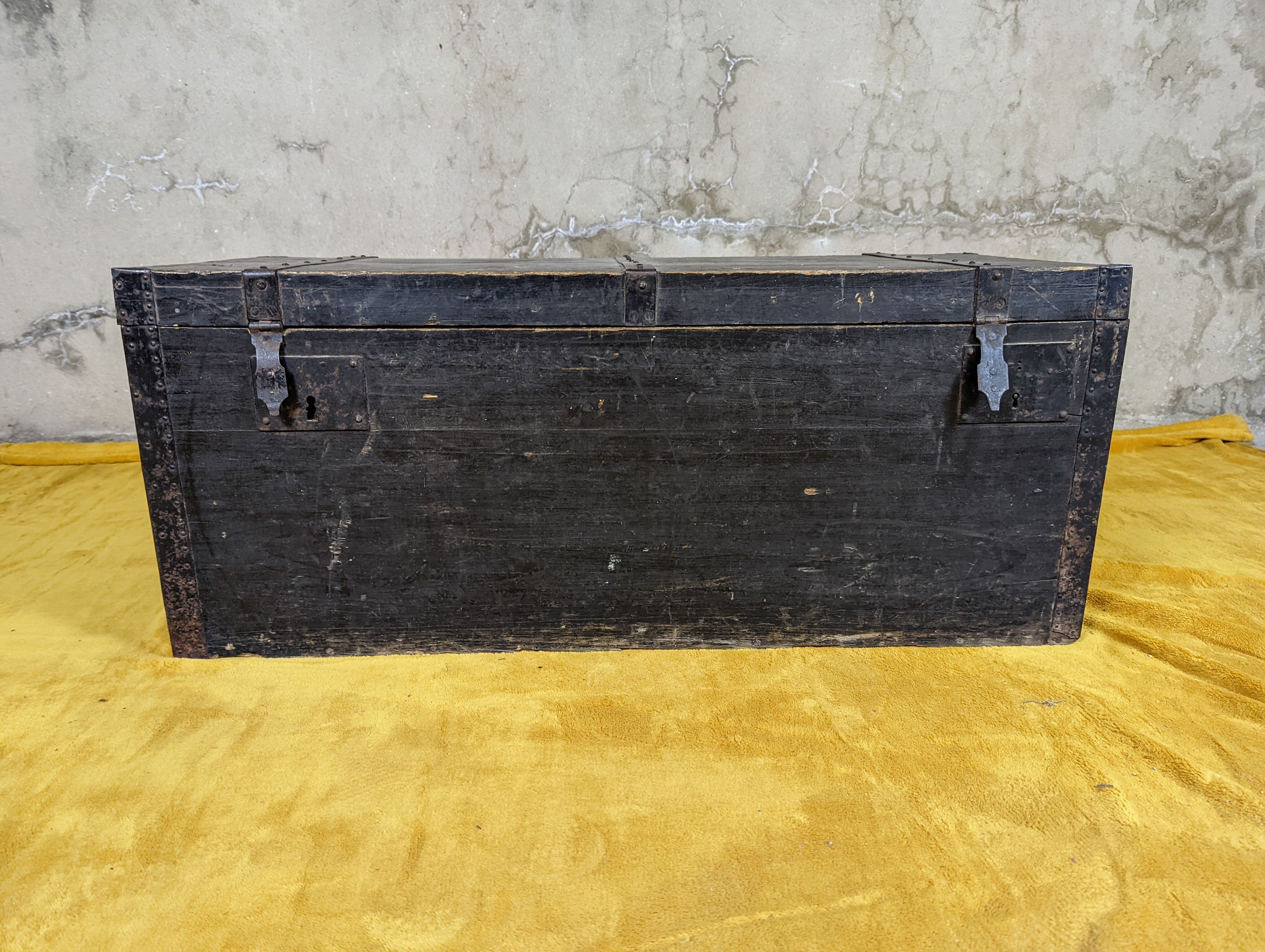 Antique travel trunk