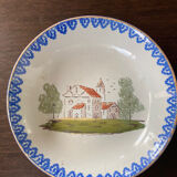 Old earthenware soup plate