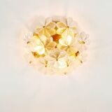 Mid-Century Floral Murano Glass Flush Mount by Ernst Palme for Palwa, Germany, 1960s