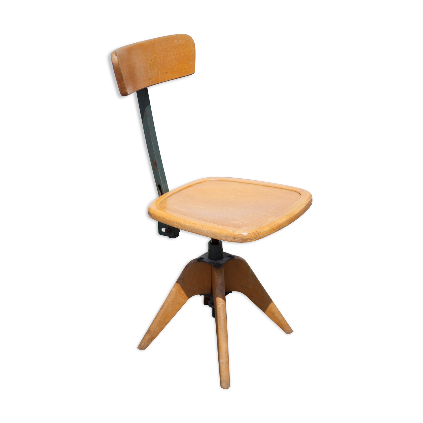 Wood and metal office chair