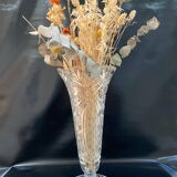 Large cut crystal vase - H35 cm