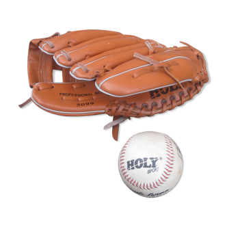 Gant et balle de baseball