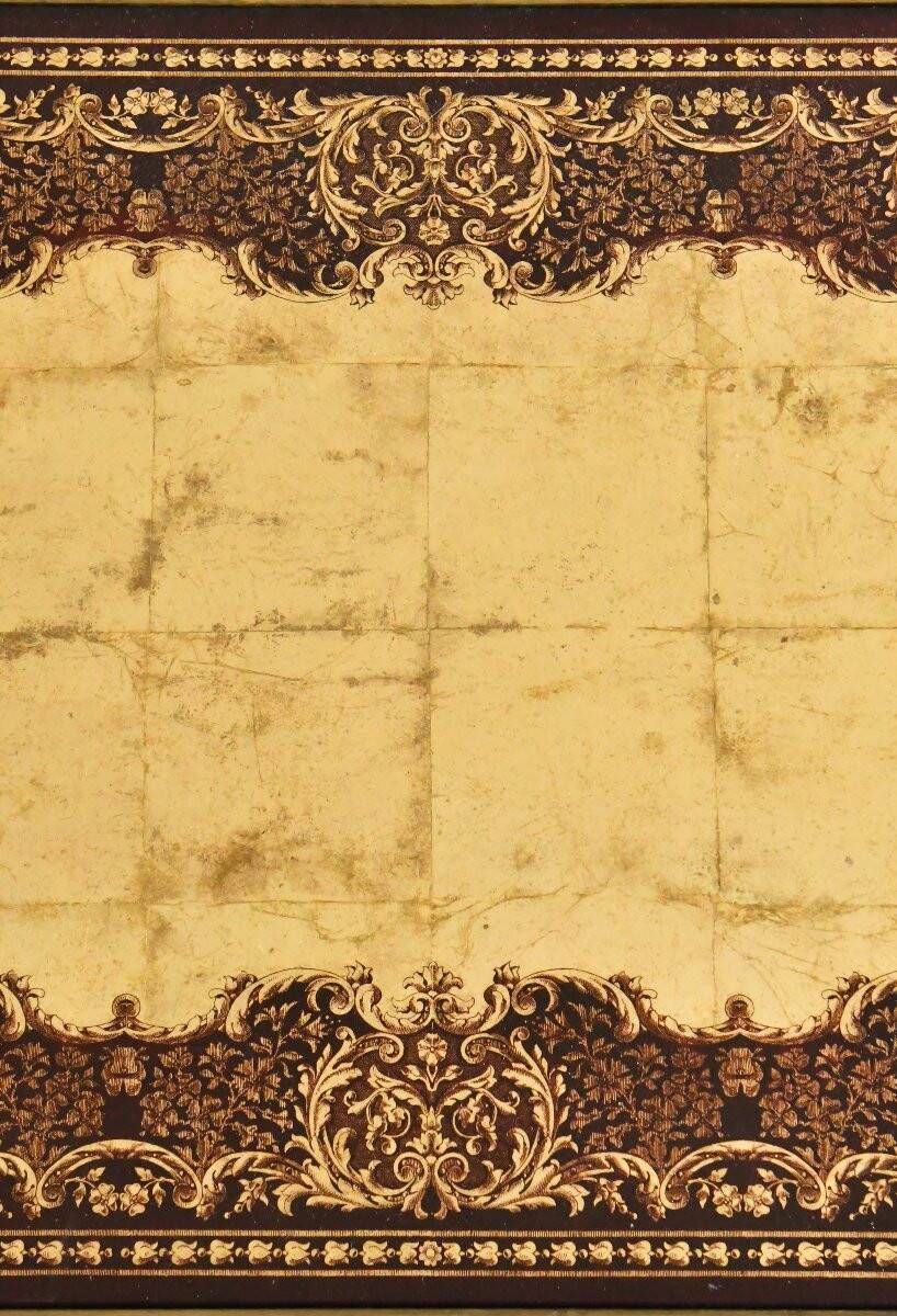 Coffee table in gilded brass