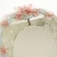 Italian mid-century wall mirror with a Murano glass frame and blossoms
