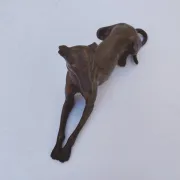Chien lévrier en bronze, art déco, décoration vintage