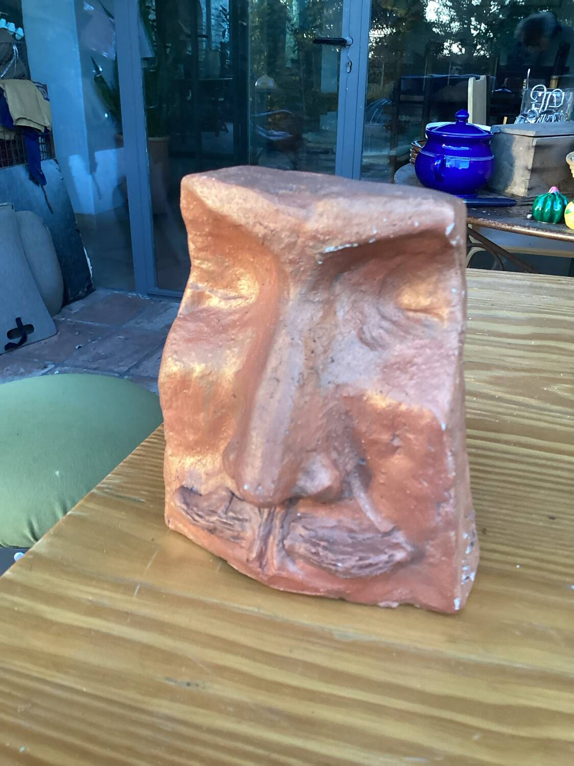 Vintage ceramic half head