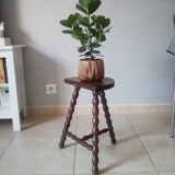 Vintage turned wooden stool