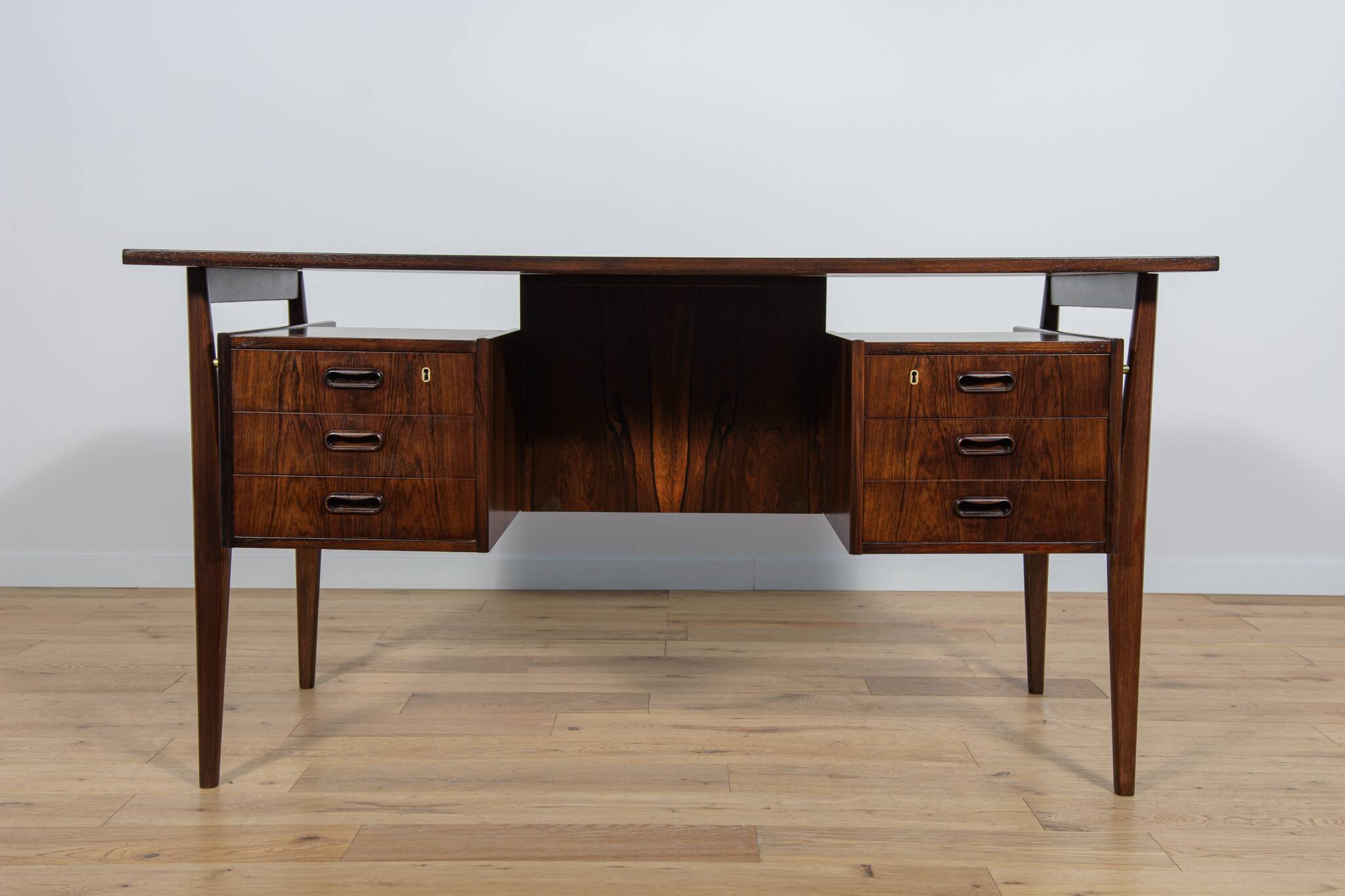 Mid Century Rosewood Desk by Gunnar Nielsen Tibergaard for Tibergaard, 1960s