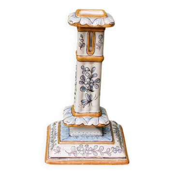 Montagnon candlestick, in Nevers earthenware.