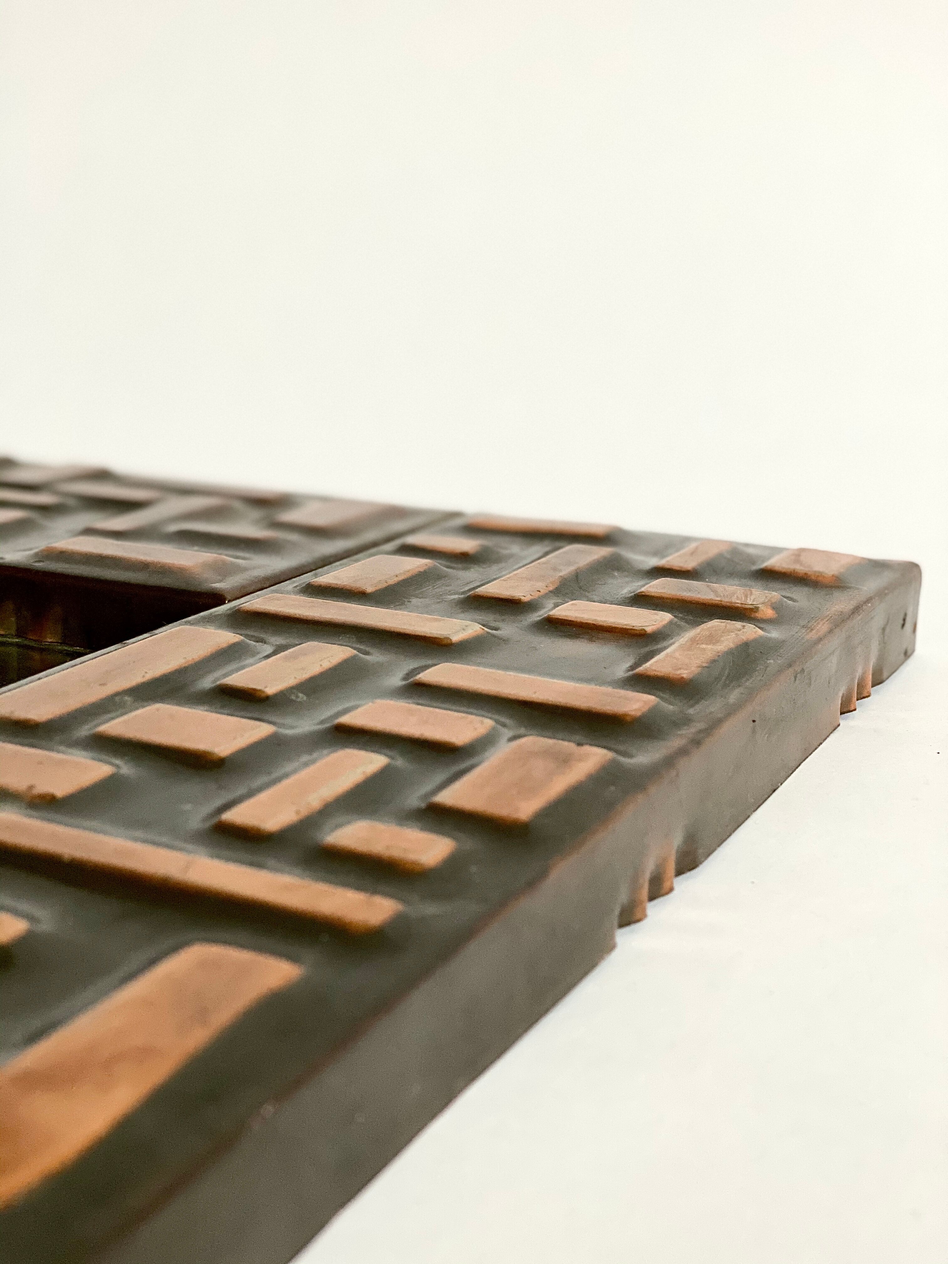 Mirror mataloplasty 1960s XX century 45x62cm