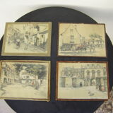 Set of four prints