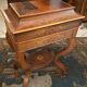 Worker end or back of sofa with inlaid decoration of period Charles X
