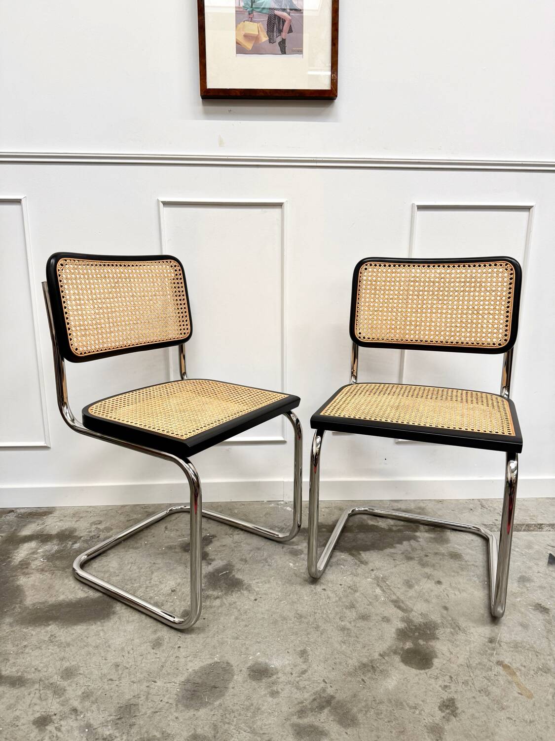 Paire de chaises B32 noires