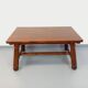 Brutalist rectangular dining table by Georges Robert in pine wood.