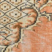 4x7 Peach & Beige Oriental Turkish Vintage Rug, 134x220Cm