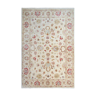 Tapis de laine ziegler en laine crème et fait à la main tapis floral traditionnel - 128x190cm