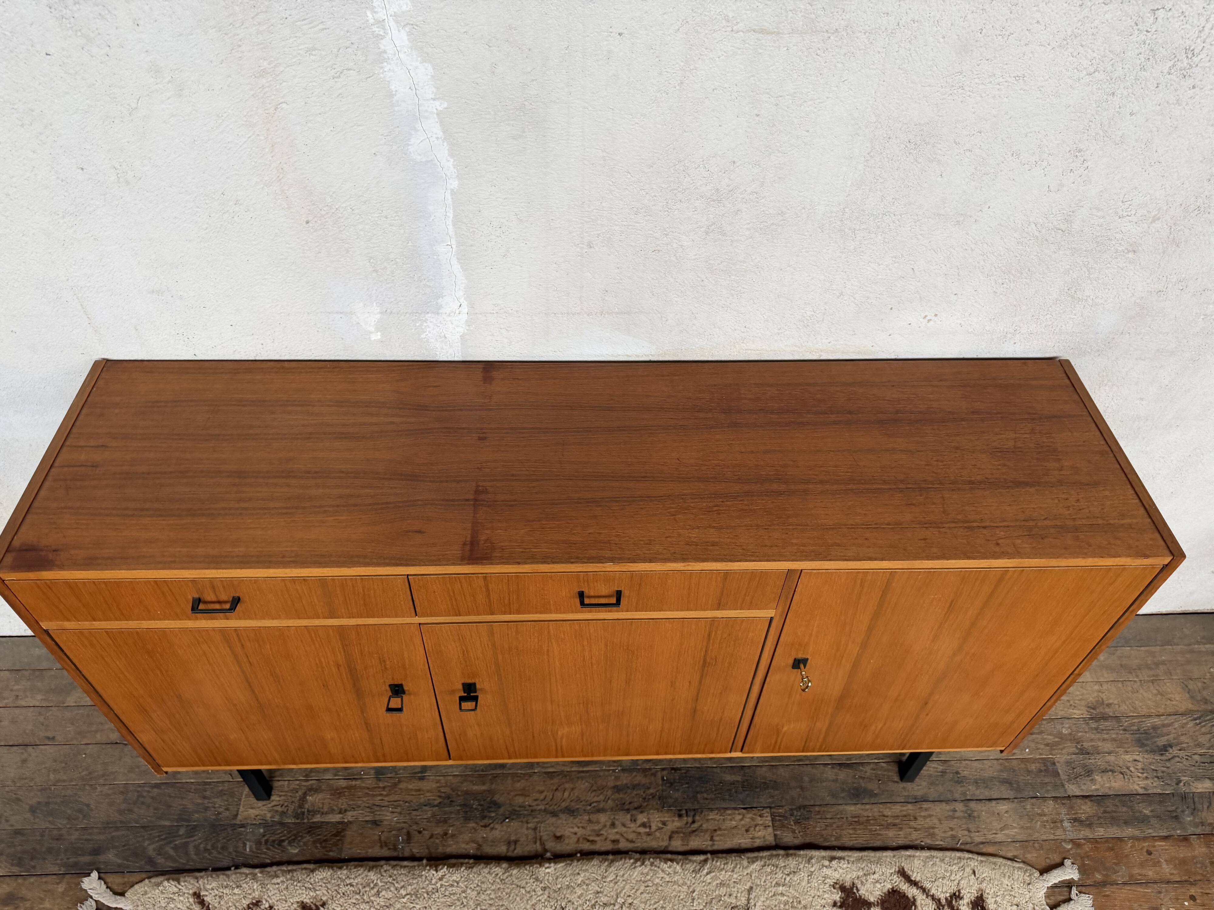 Vintage Scandinavian enfilade Metal legs