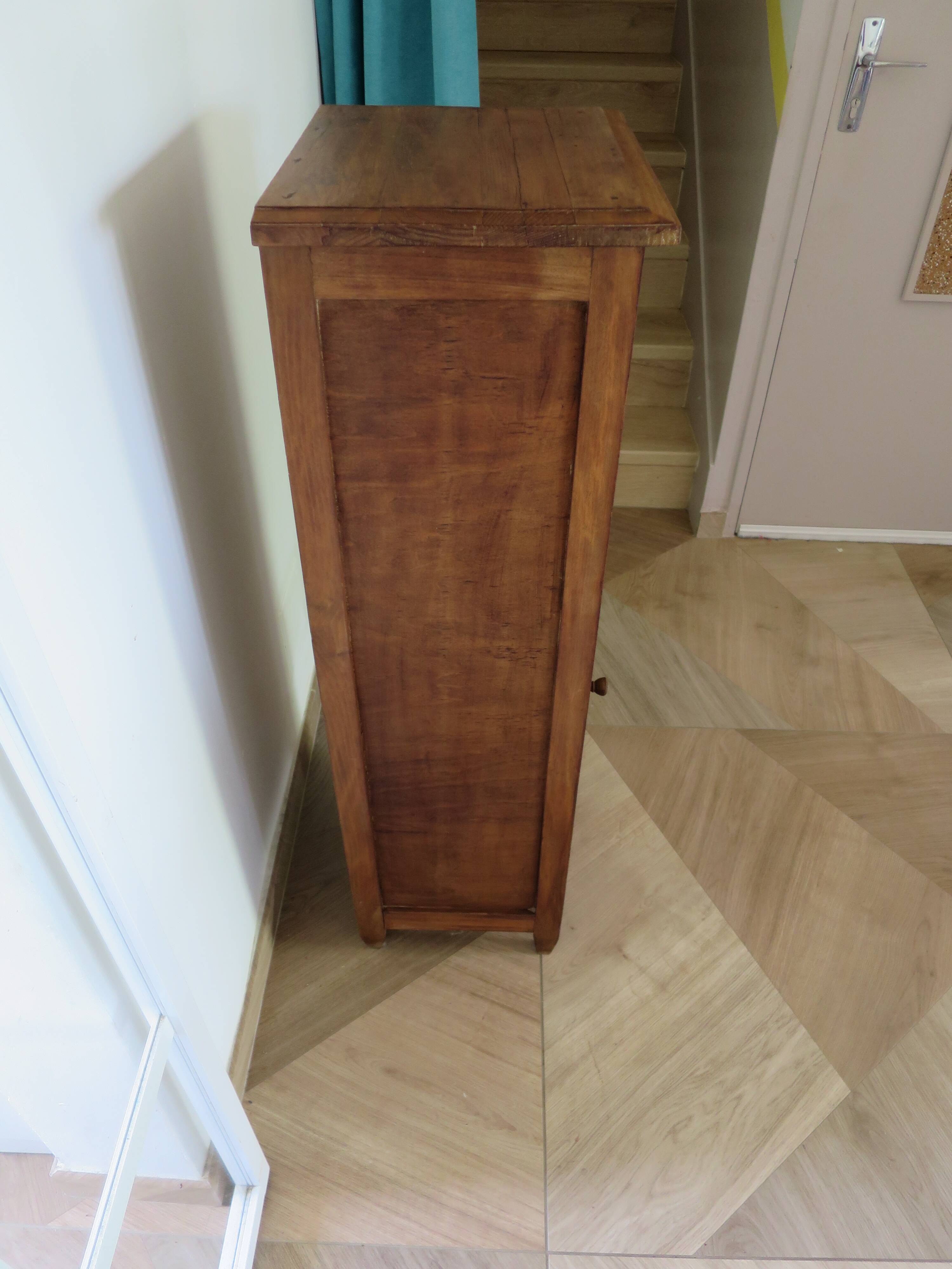 vintage - jam cabinet - side table - 1 drawer - 1 door - rustic style