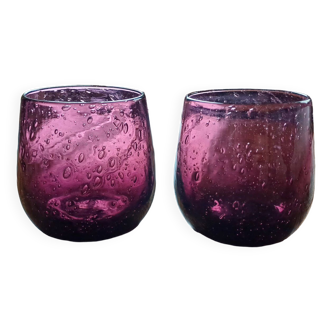 2 verres à sangria Verrerie de Biot