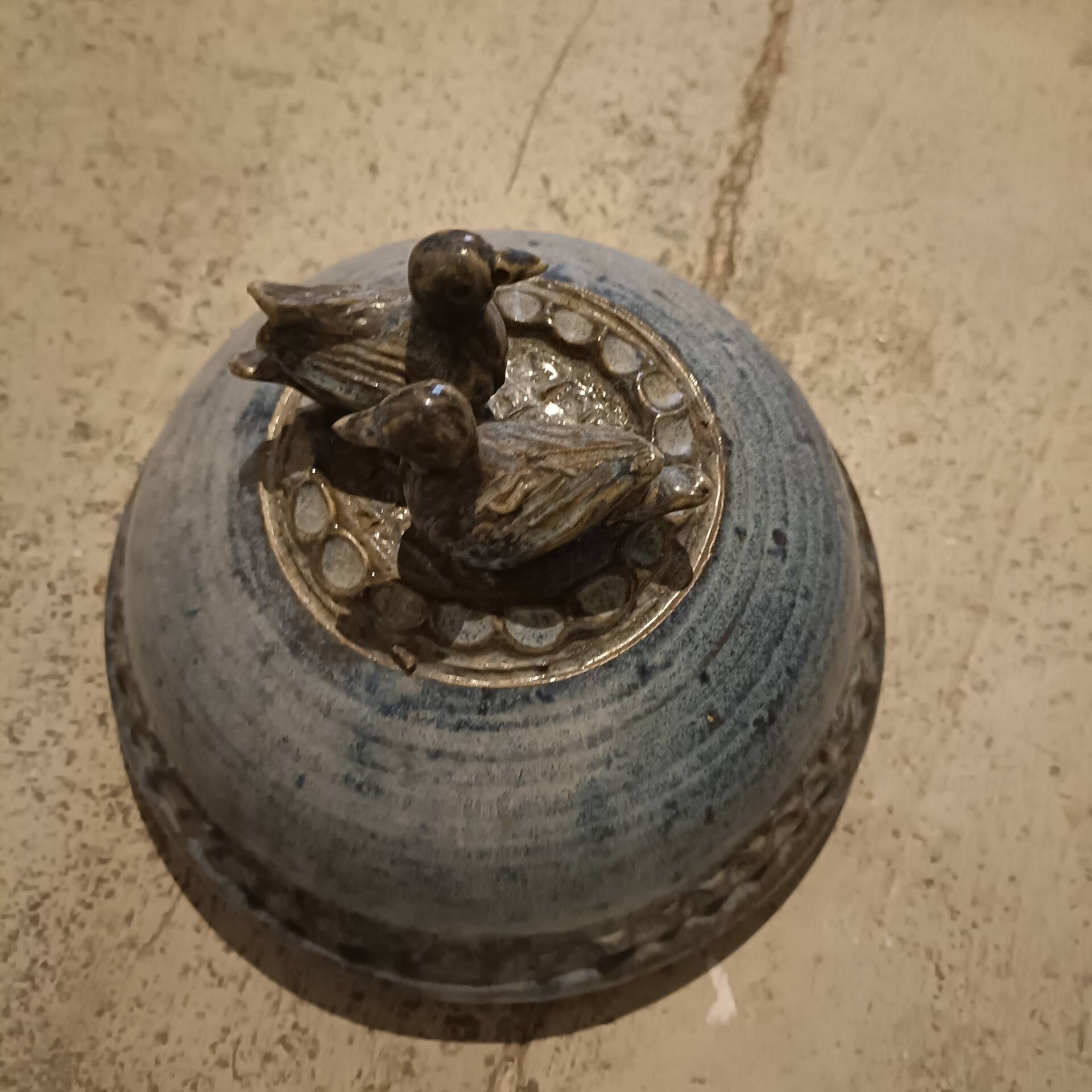 Superbe poterie en grès émaillé