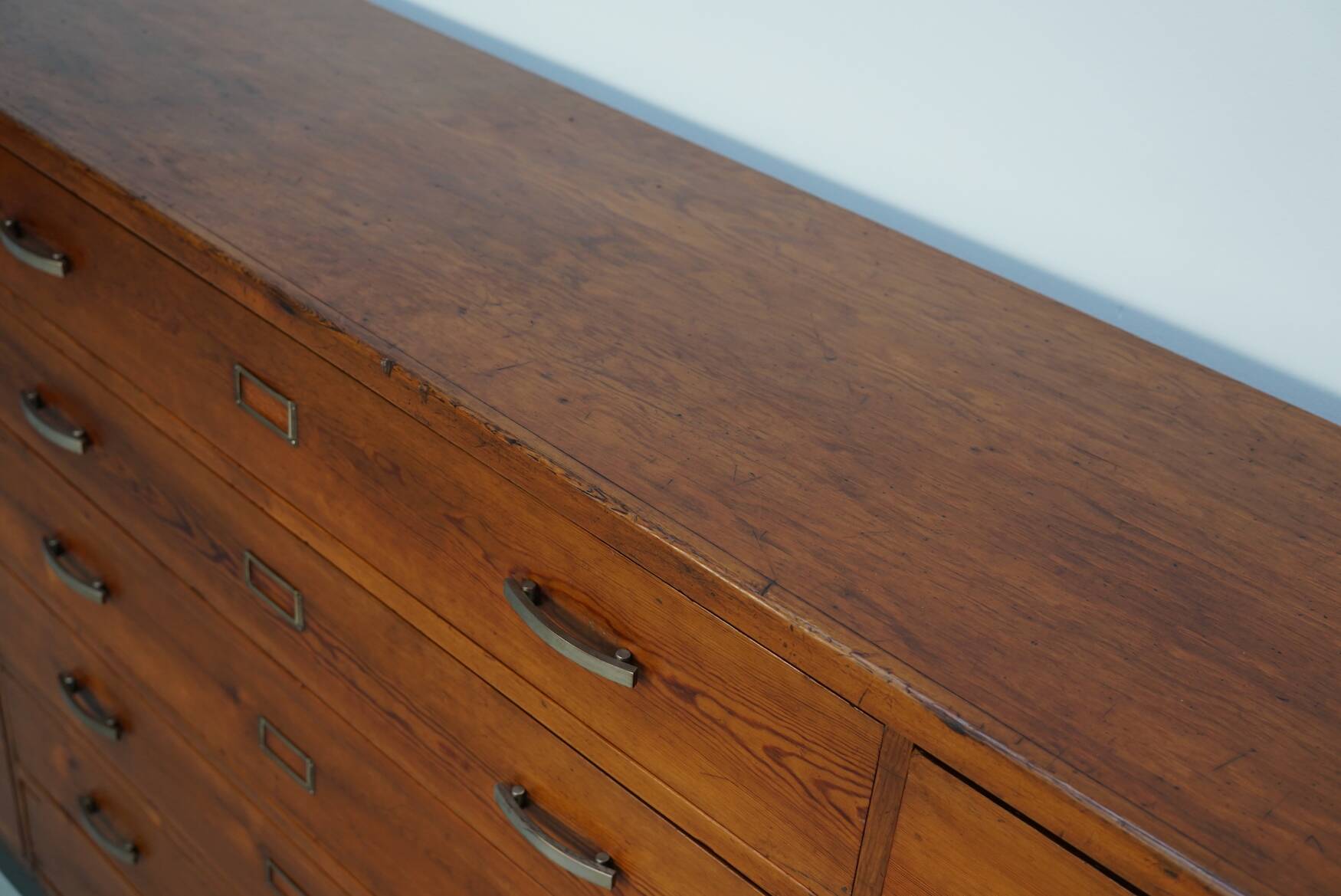 Dutch Pitch Pine Apothecary / Filing Cabinet or Sideboard, 1930s
