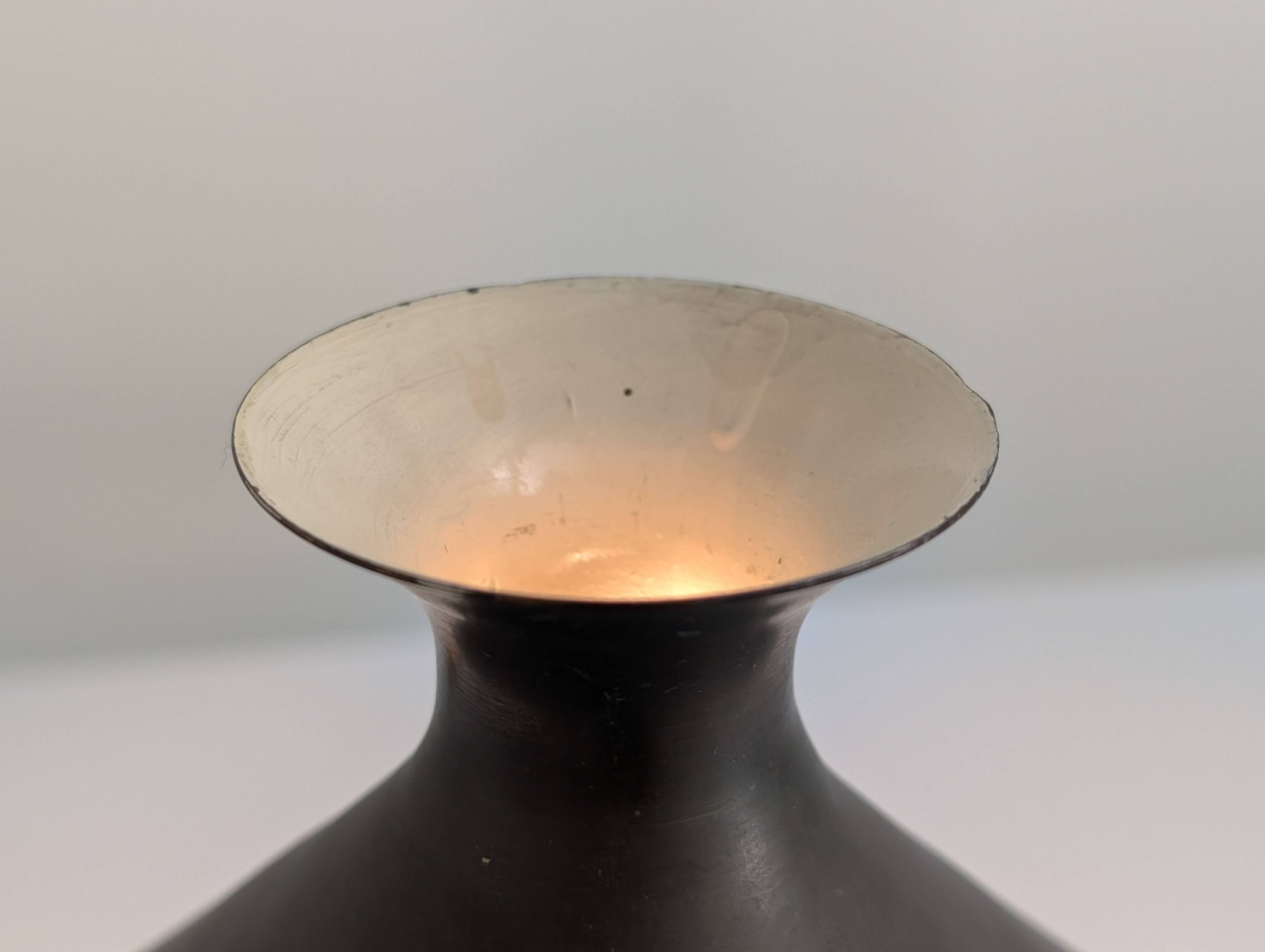 Mid-Century Wall Lamp in Brass and Wood with Black Shade, 1950s