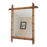 Mirror Bamboo type patinated wood frame dp 1023413