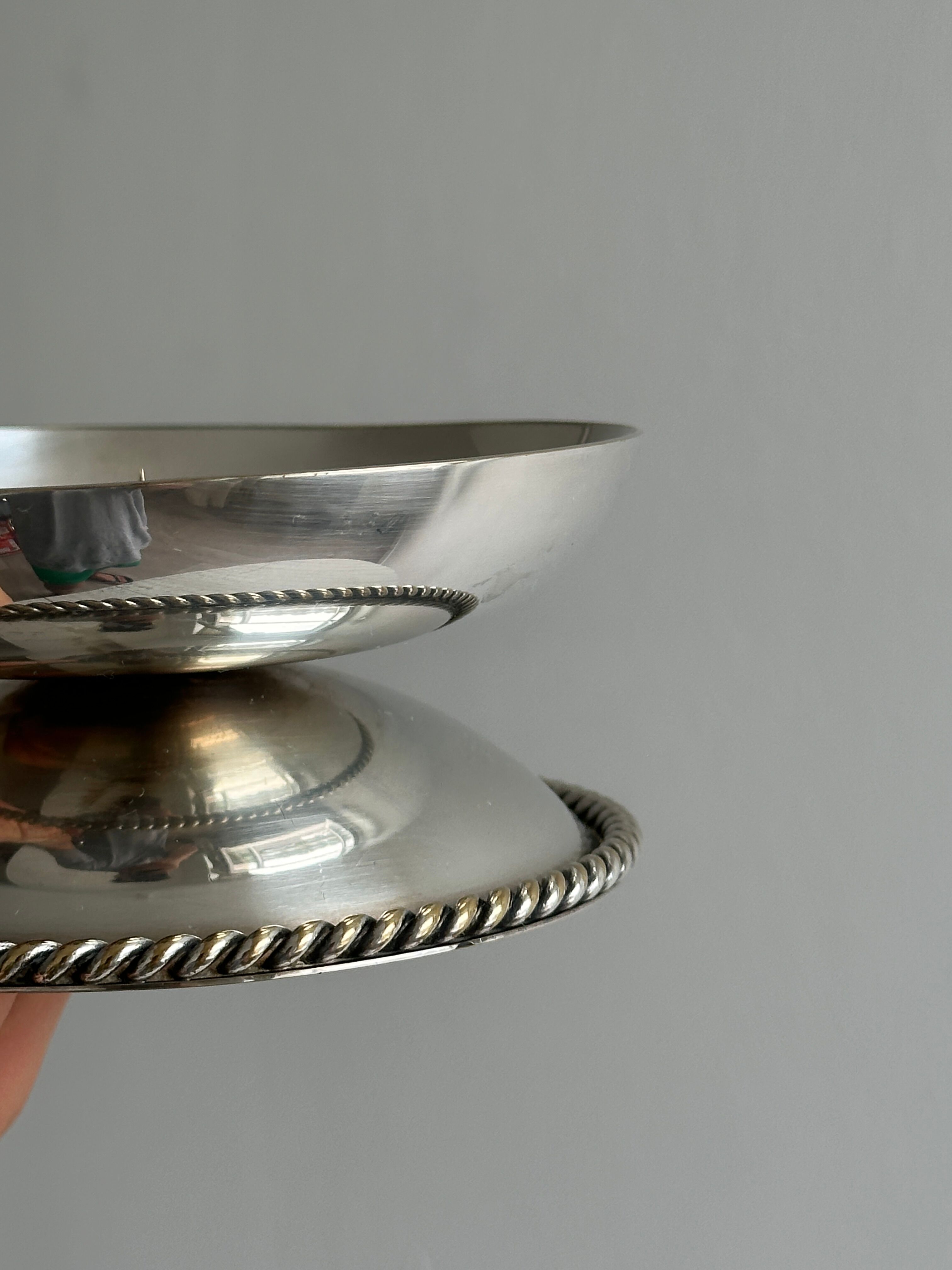 set of 2 antique candle holders