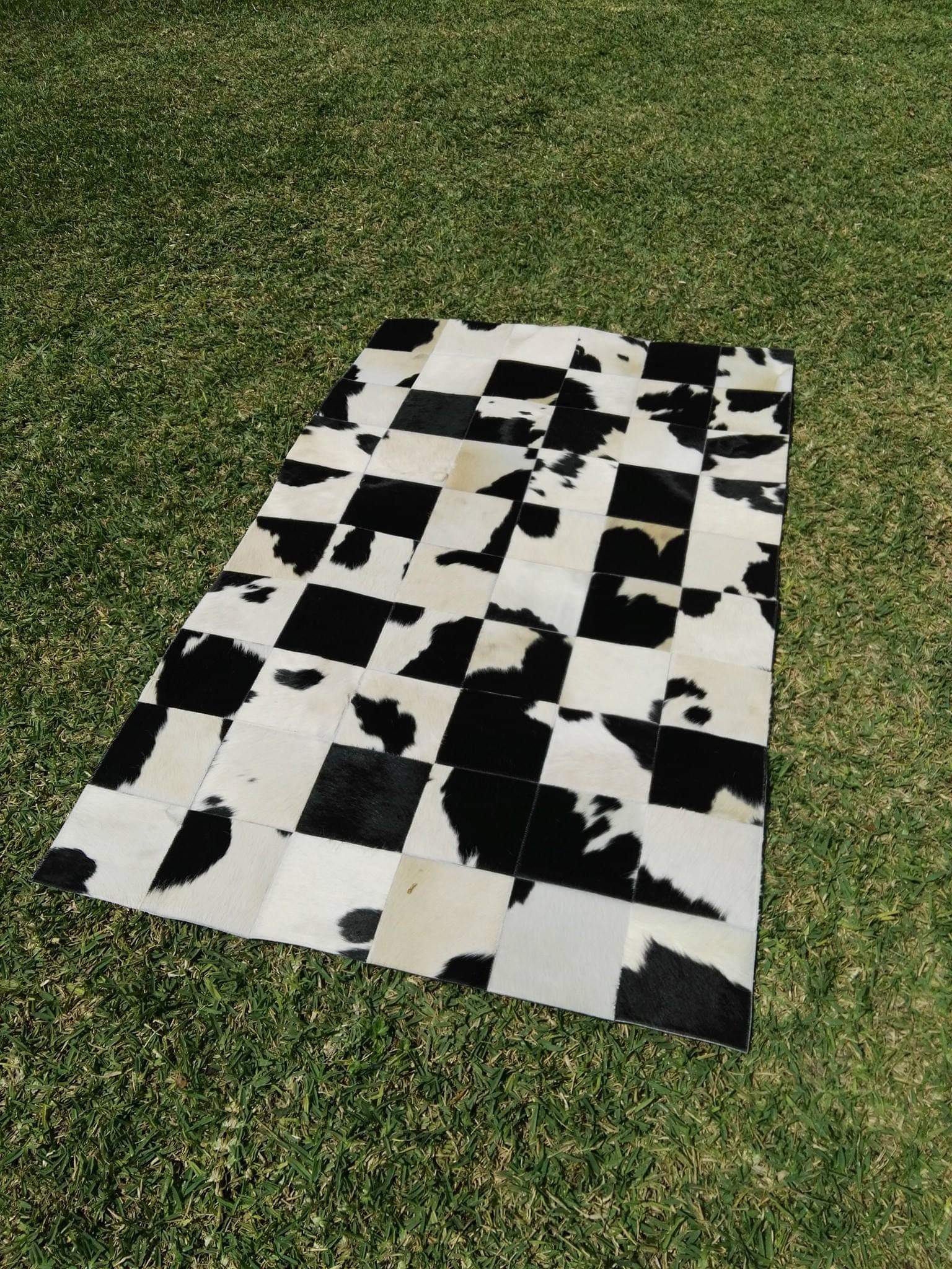 Cow leather carpet