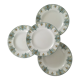 Assiettes plates terre de fer Longwy Mimosa