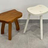 Wooden tripod stool set of 2