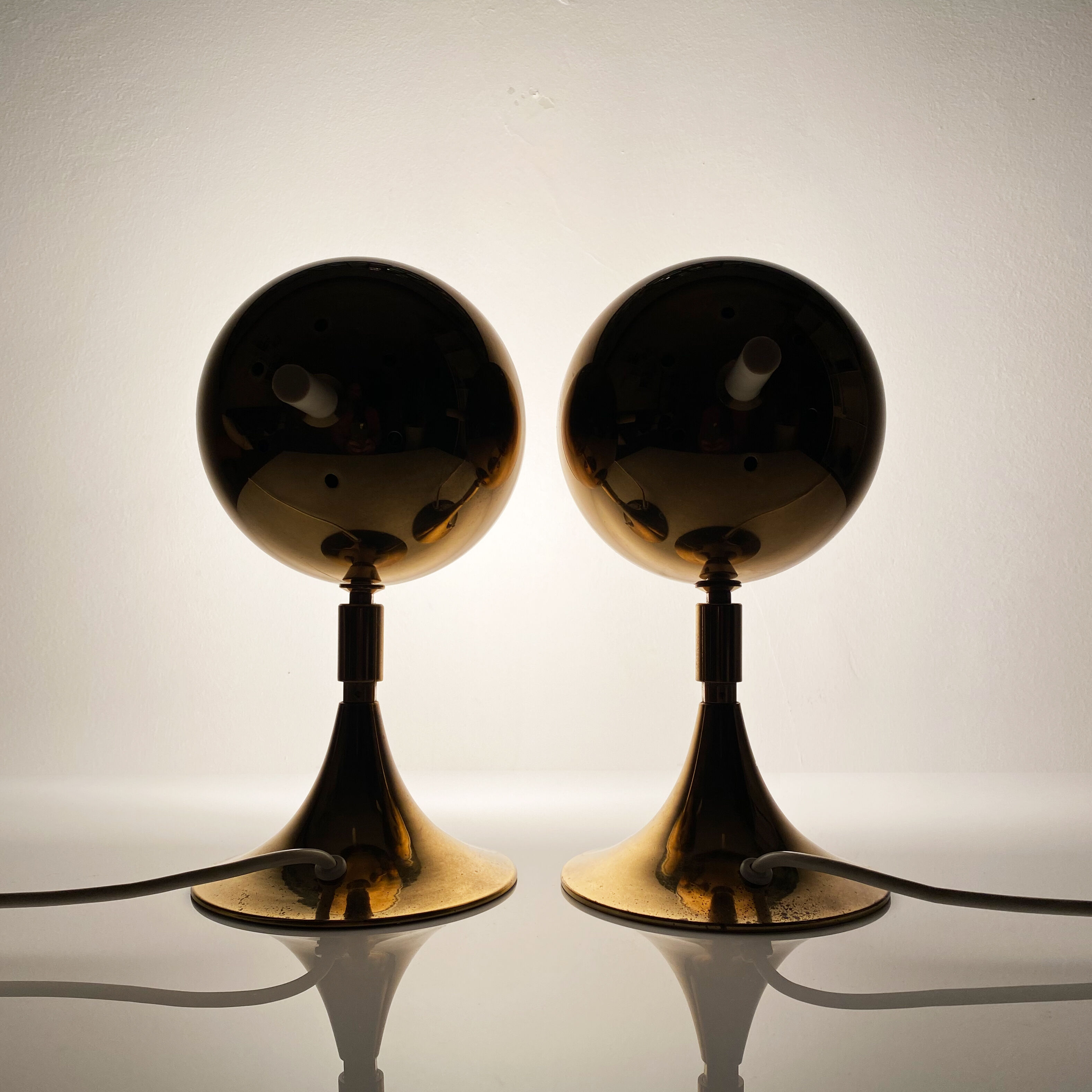 Otto Meinzzer's Space Age "Eyeball" lamps. Germany 70s