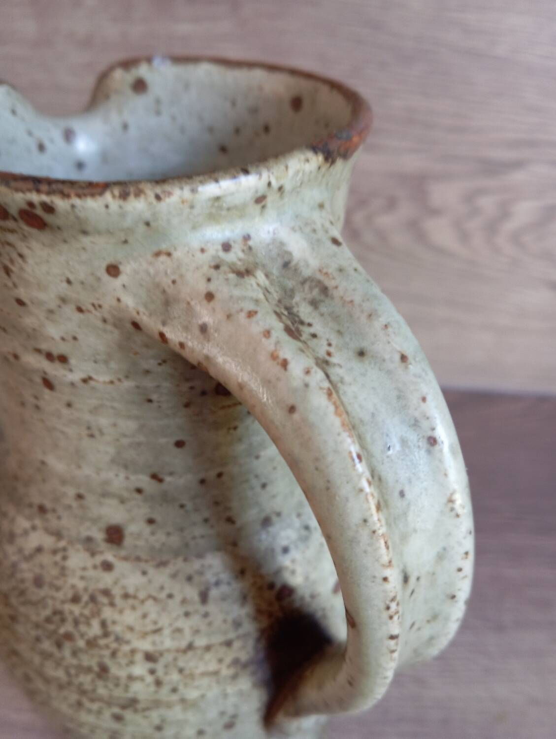 Pyrite stoneware pitcher signed Jean Tessier Le Cep 1970