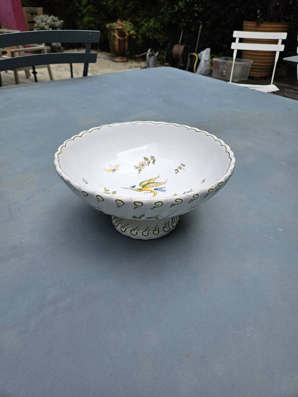 Moustier earthenware plate Atelier Ducros