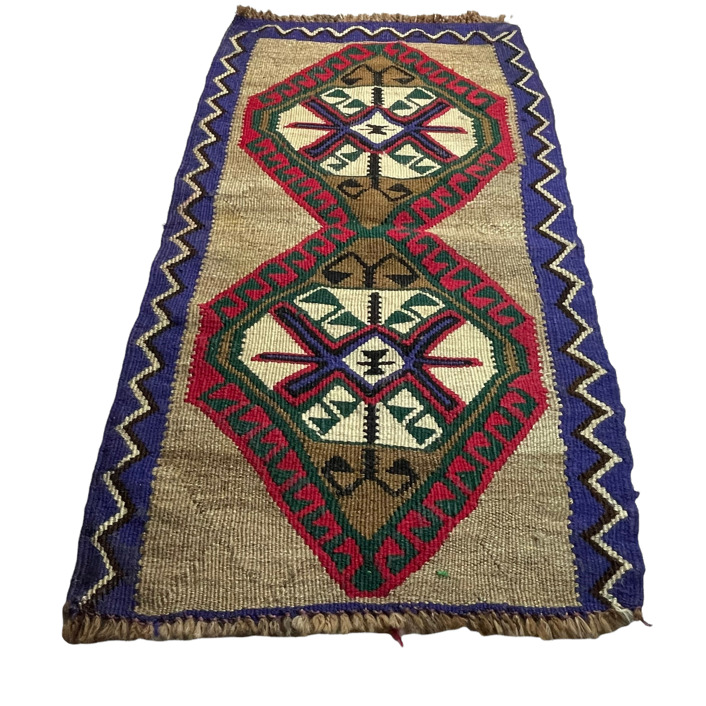 Vintage turkish mini kilim, 95 x 53 cm