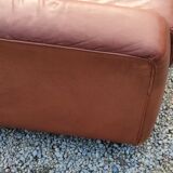 Pair of armchairs and De Sede sofa in cognac leather from the 70s/80s
