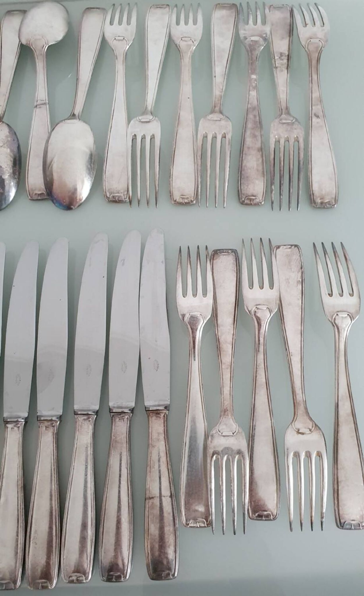 François Frionnet Art Deco silver-plated cutlery set