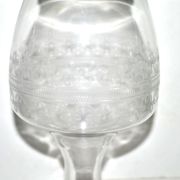 Baccarat crystal decanter engraved with guilloché volute acid 1920